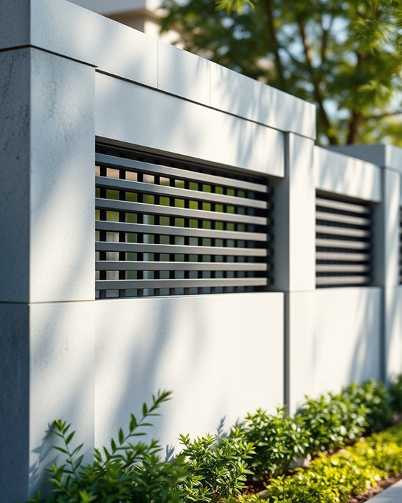 metal grates enhance concrete