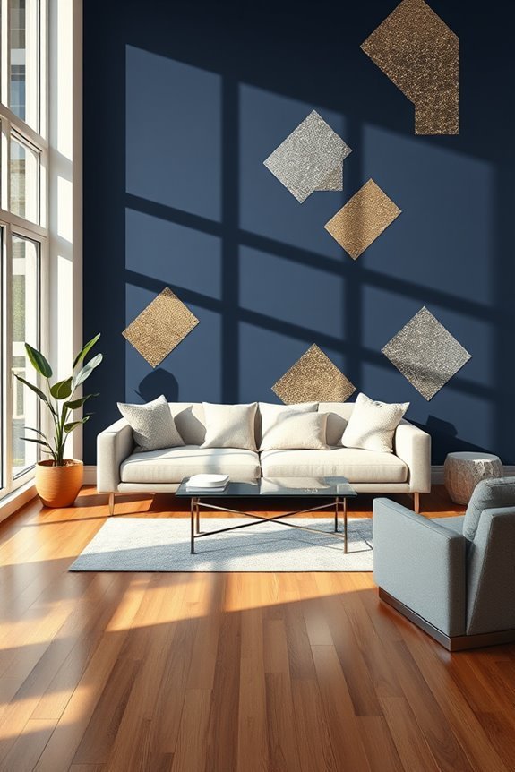 metallic accent wall ideas