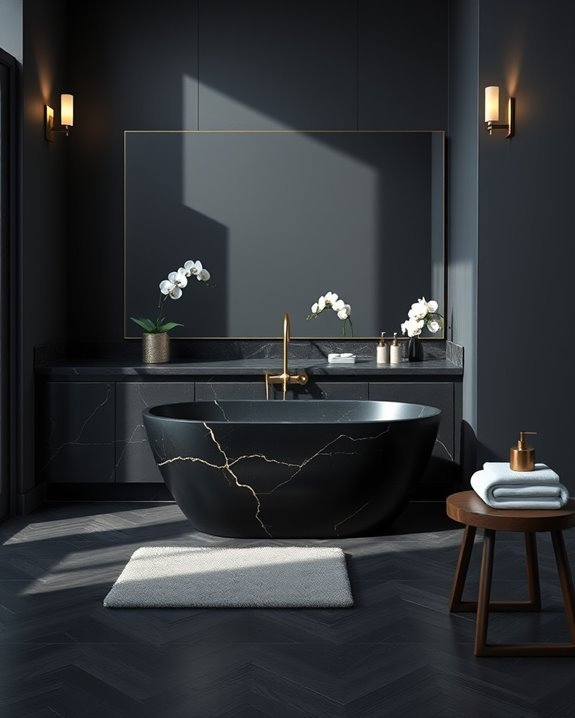 metallic accents enhance elegance