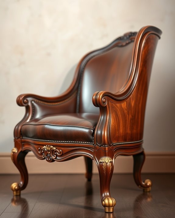 metallic accents enhance furniture