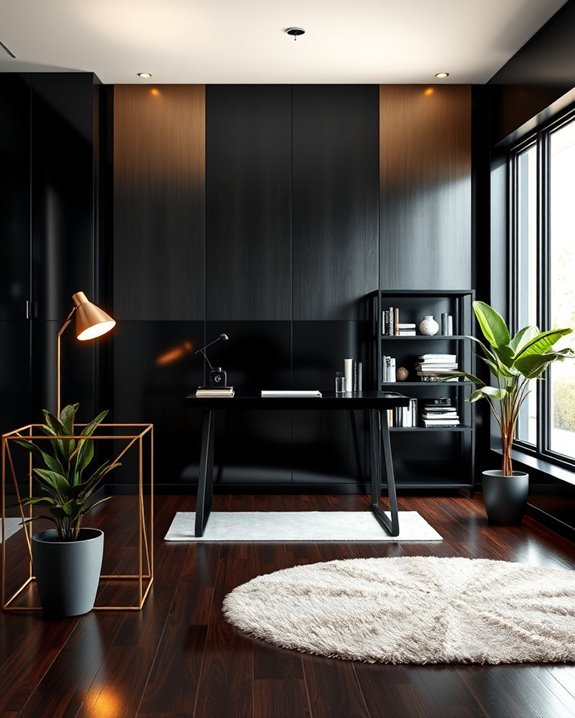 metallic accents enhance sophistication