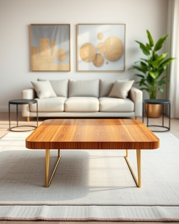 metallic accents on bamboo