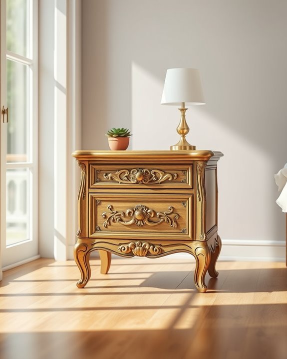 metallic nightstand makeover tips