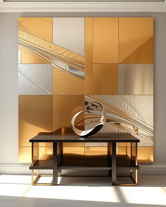metallic wall design accents