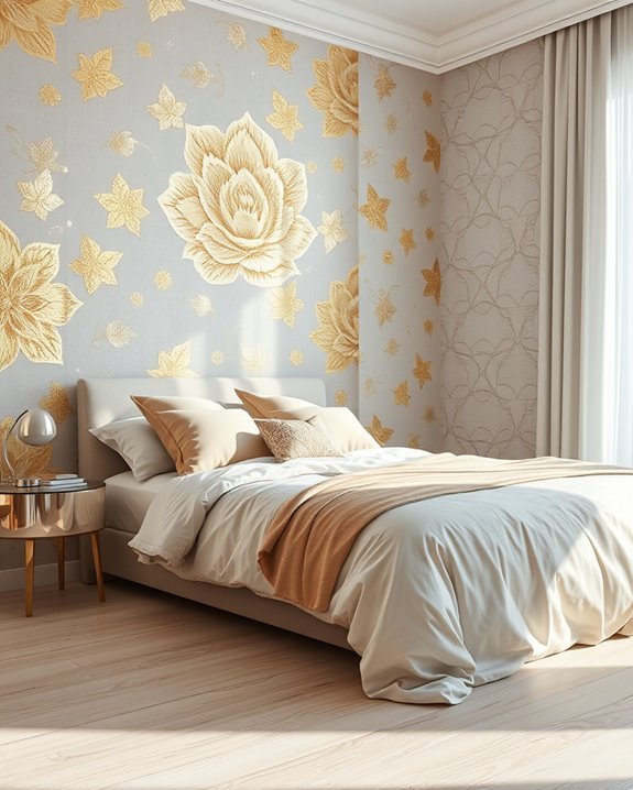 metallic wallpaper for elegance
