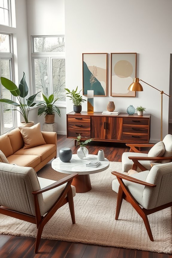 mid century modern aesthetic elements