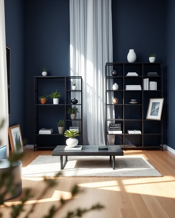 midnight blue and black