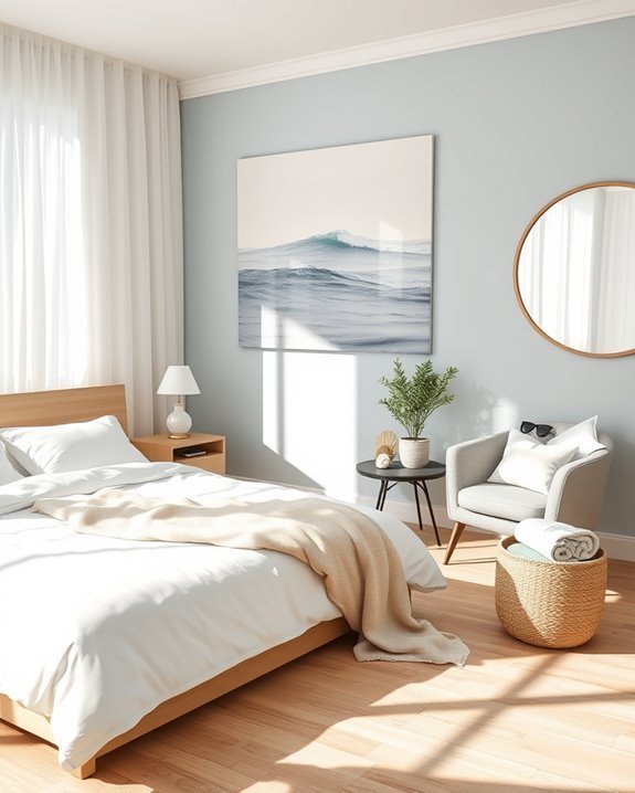minimalist beach themed decor