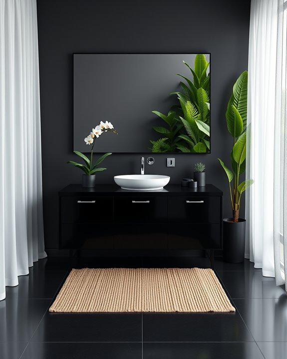 minimalist black vanity elegance