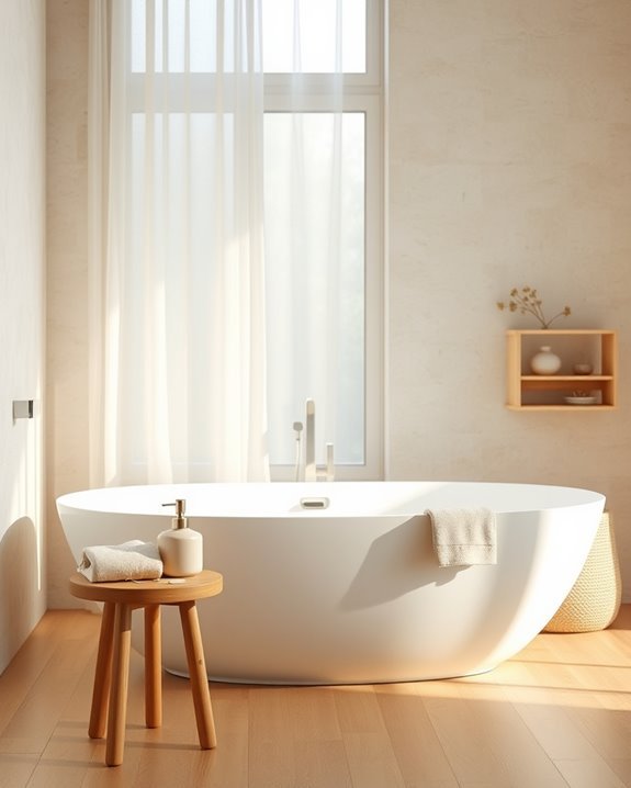 minimalist boho bathroom design