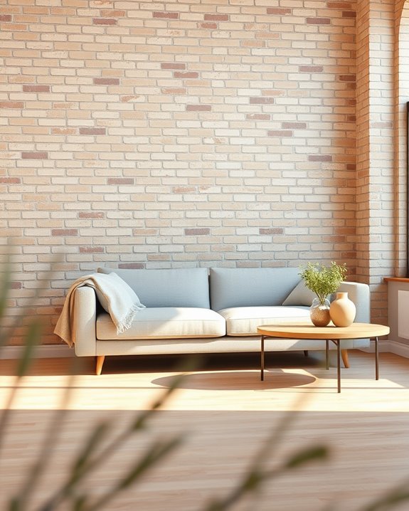 minimalist brick wall aesthetics
