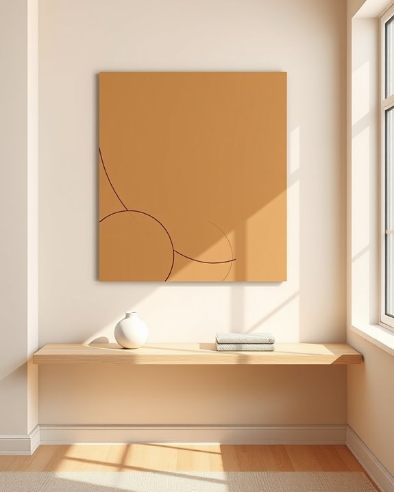 minimalist brown line art