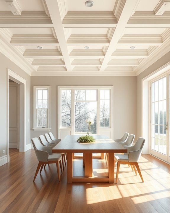 minimalist coffered ceiling designs