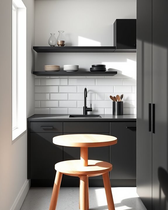 minimalist hardware enhances kitchens