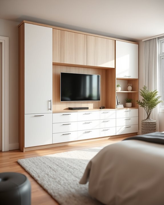 minimalist hidden tv design