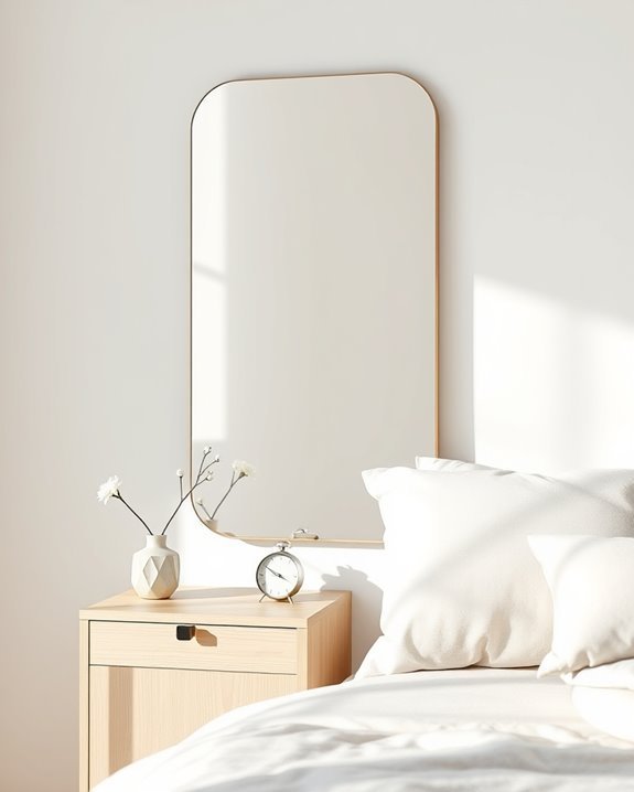 minimalist mirrors enhance serenity