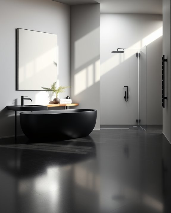 minimalist monochrome bathroom elegance