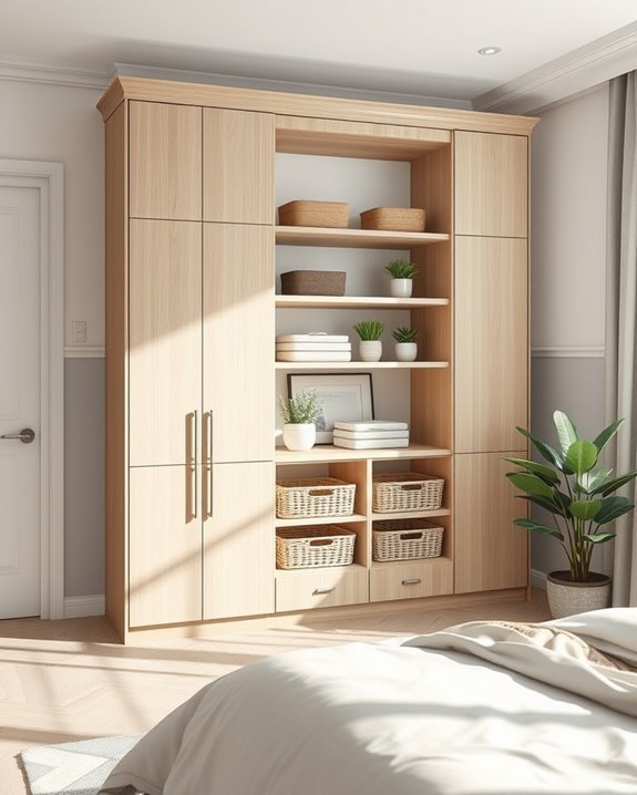 minimalist open shelving design