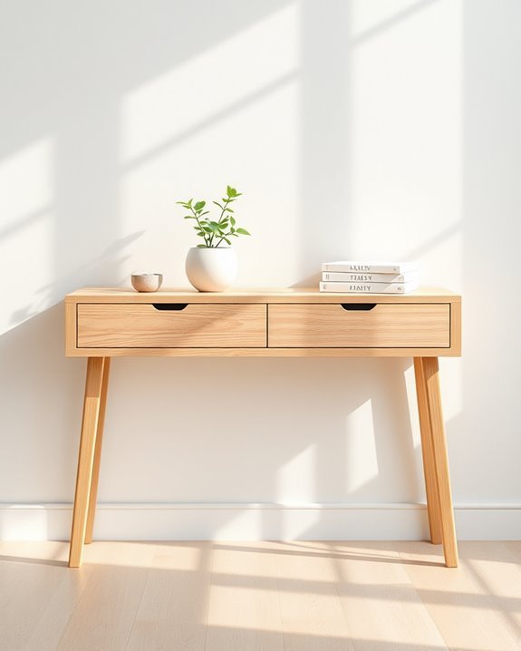minimalist scandinavian console table