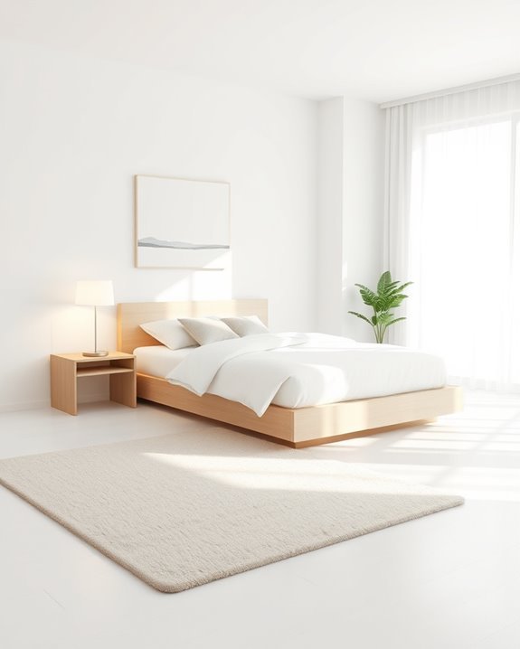 minimalist serene white walls