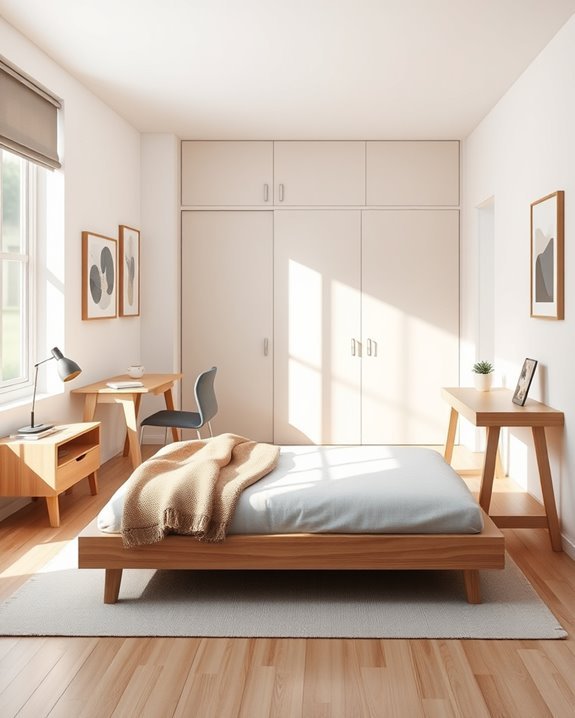 minimalist storage and decor