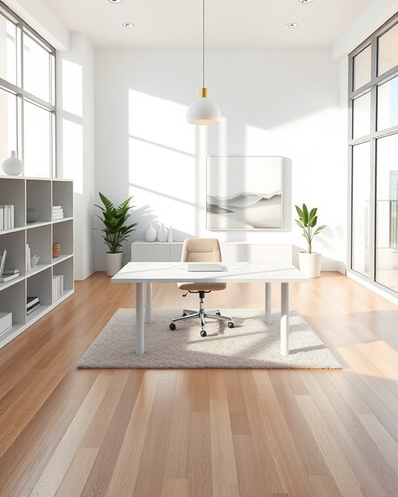 minimalist workspace enhances productivity
