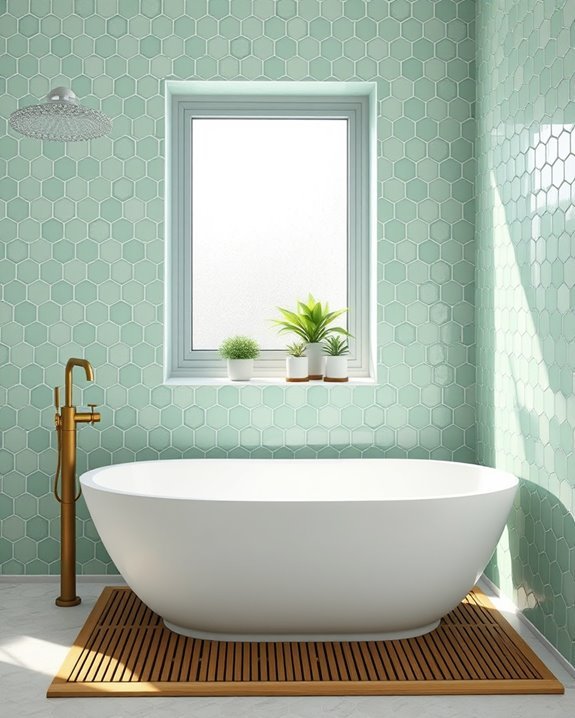 mint green tile patterns