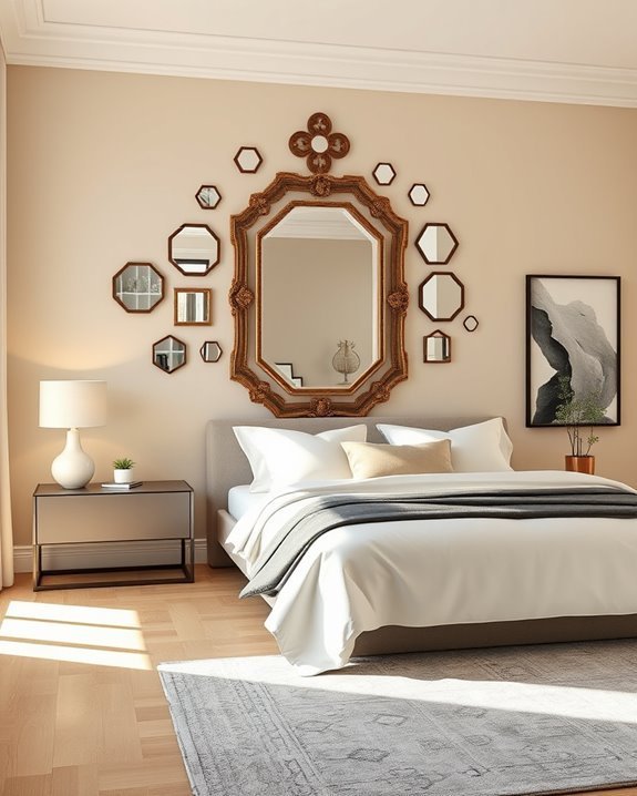mirror accents enhance design