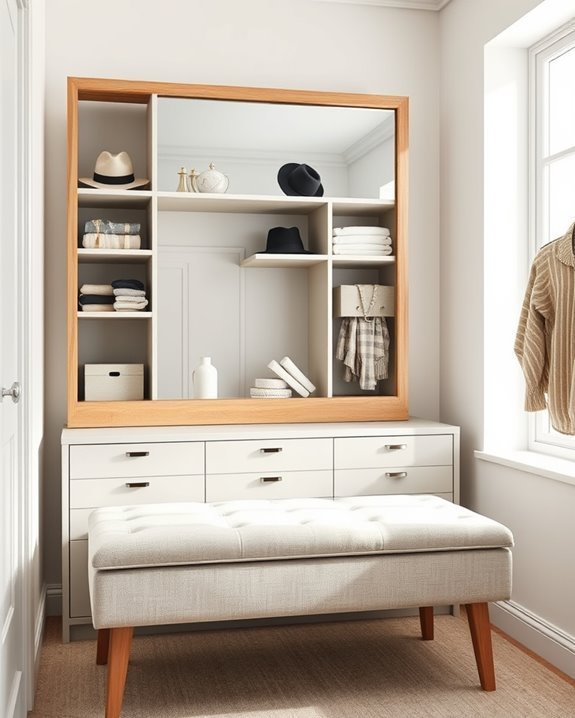 mirror storage solutions elegance