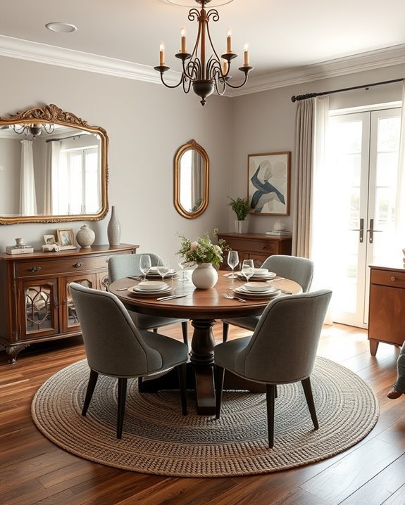 mirrors create spacious ambiance