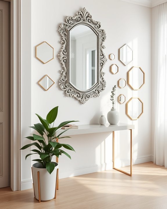 mirrors create spacious illusions