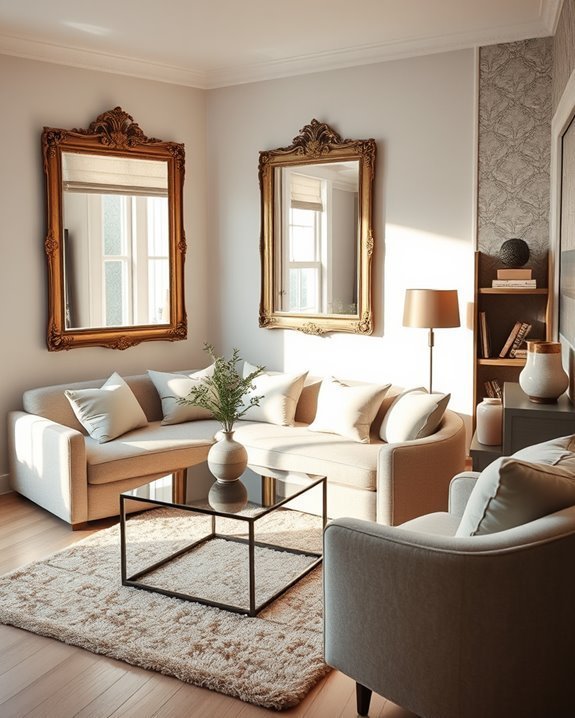 mirrors enhance space illusion