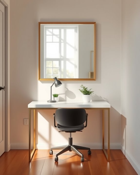 mirrors enhance workspace depth