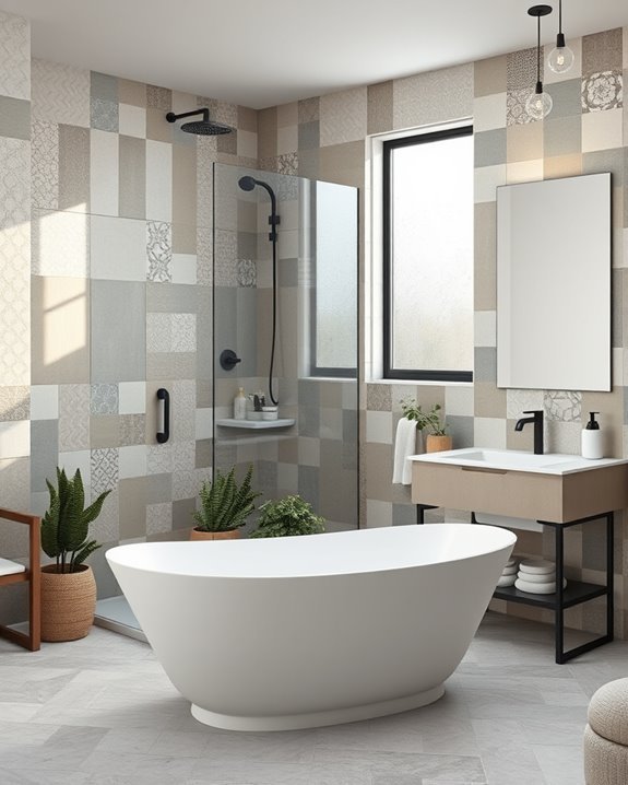 mismatched tiles unique design