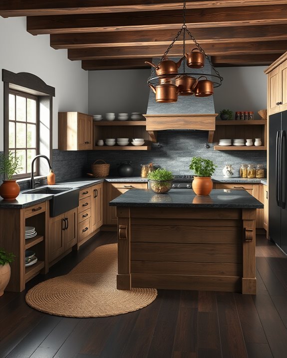 mixed material kitchen design
