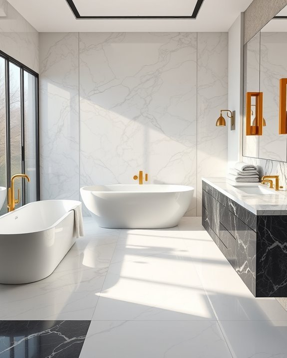 mixed material marble elegance