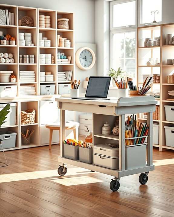 mobile art supply organizer