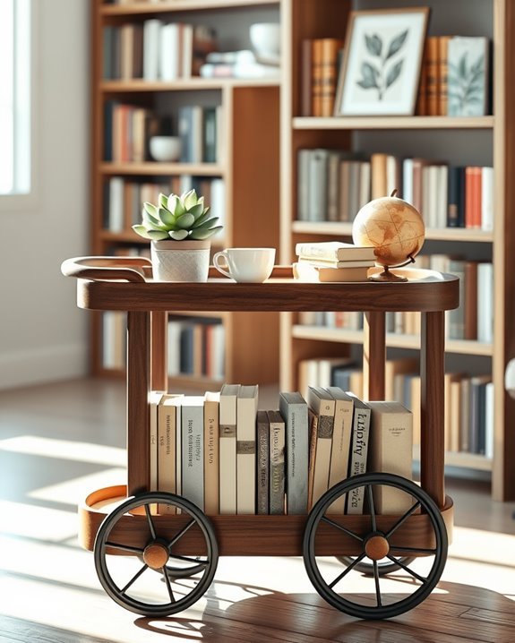 mobile library cart organization