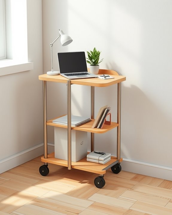 mobile office cart organization
