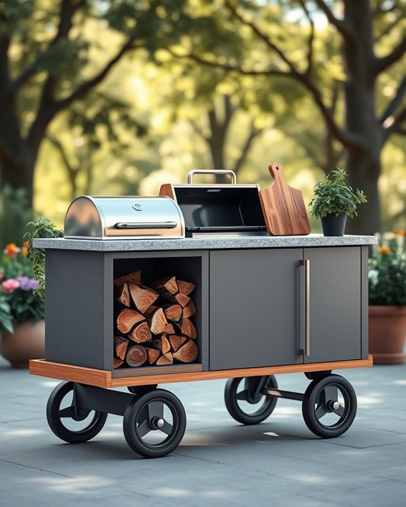 mobile outdoor cooking station