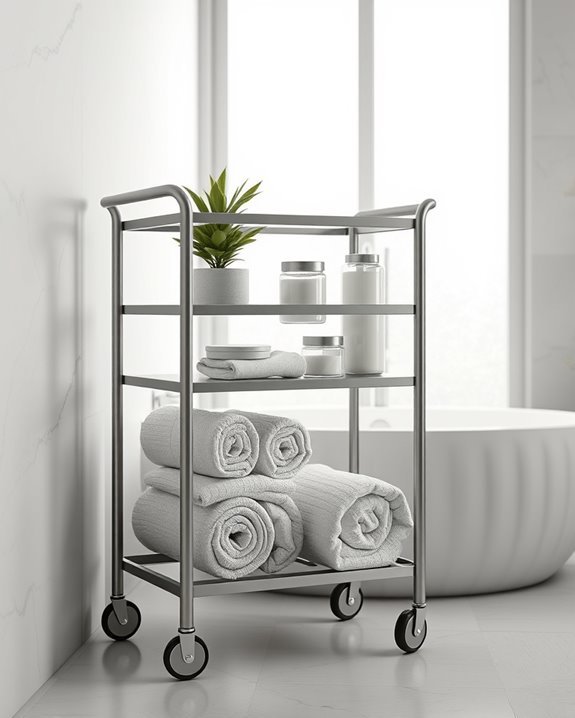mobile storage for bathrooms