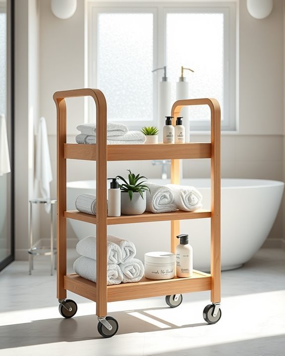 mobile storage for bathrooms