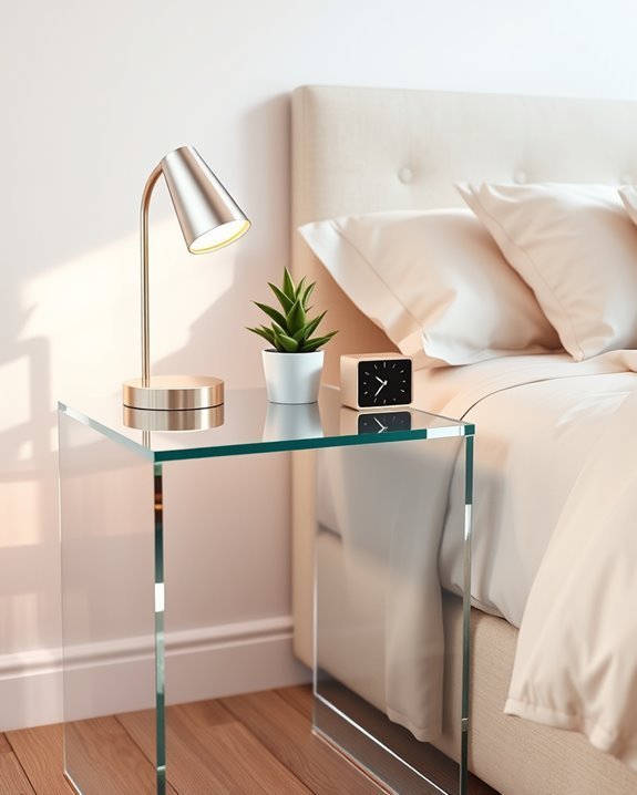modern acrylic nightstands elevate