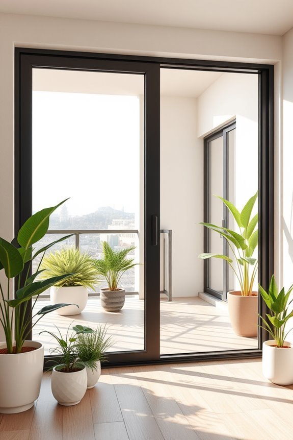modern balcony sliding doors