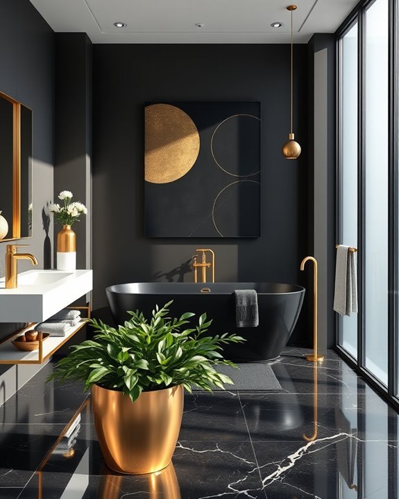 modern black and gold art