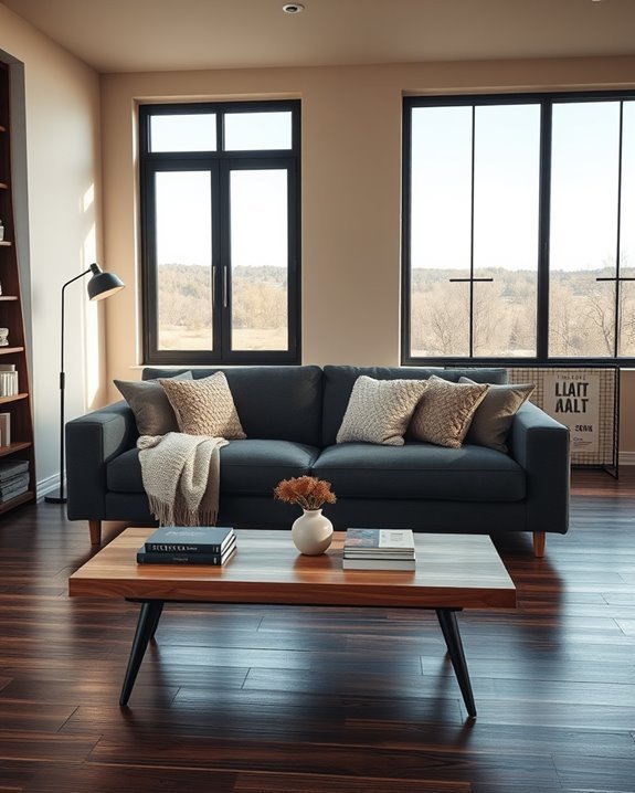 modern black window frames