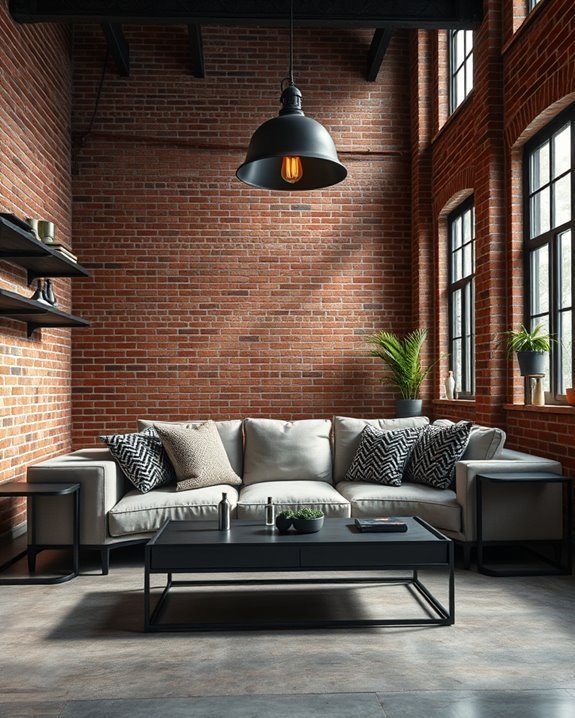 modern brick and metal fusion