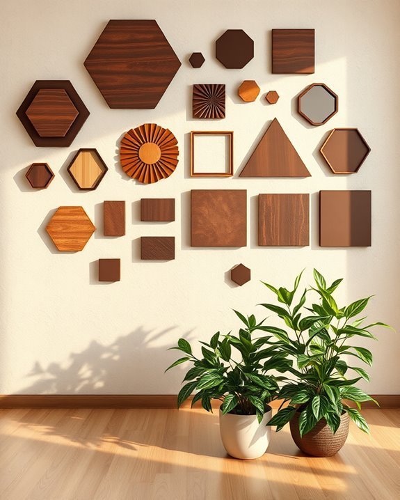 modern brown geometric art