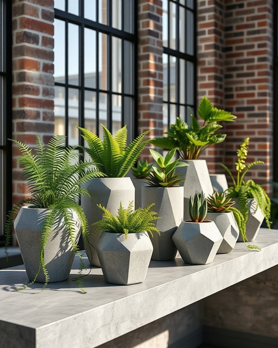 modern concrete planter elegance