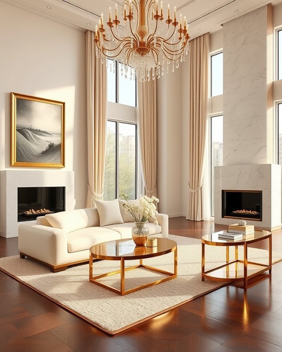 modern cream and gold elegance